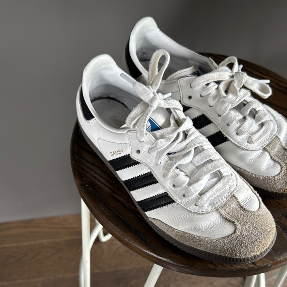 Adidas Women's Samba White and Black Sneakers